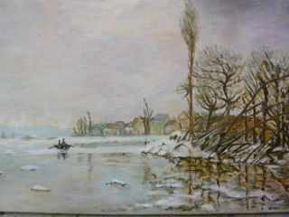 173 Jezero v zimě / Winter Lake  - copy / 26 x 40 cm / olej na plátně / oil on canvas
