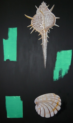 120 Lastury / Shells / 60 x 100 cm / olej a akryl na plátně / oil and acrylic on canvas