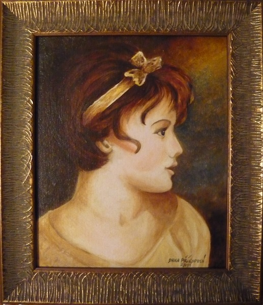 203 Dívka / Girl - copy / 25 x 30 cm / olej na plátně / oil on canvas