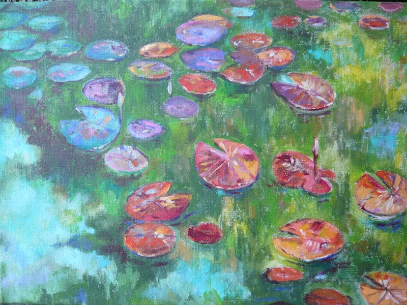 275 Lekníny / Waterlilies / 50 x 69 cm / olej na plátně / oil on canvas