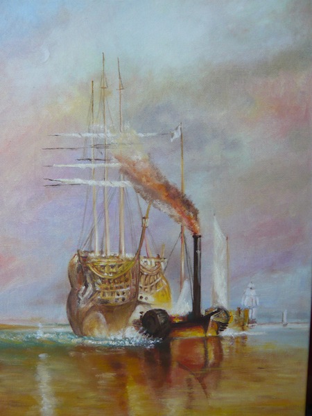222 Loď / The Ship - William Turner - copy / 30 x 40 cm / olej na plátně / oil on canvas