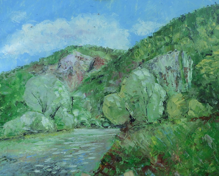 381 U řeky - Srbsko / At the river / 40 x 50 cm / olej na plátně / oil on canvas