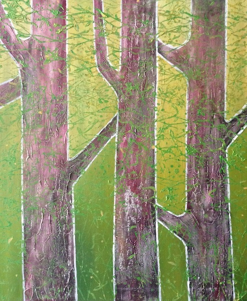 400 Stromy / Trees / 50 x 60 cm / akryl na plátně / acrylic on canvas