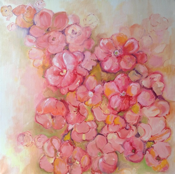 47 Květy V / Flowers V / 70 x 70 cm / olej na plátně / oil on canvas - Prodáno - SOLD
