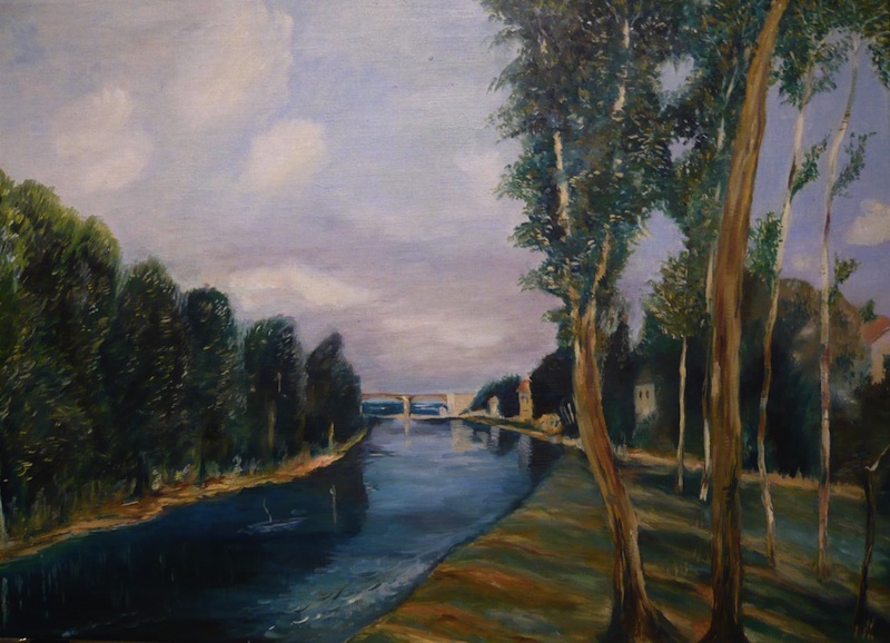 103 Řeka / River / Alfred Sisley - copy / 50 x70 cm / olej na plátně / oil on canvas