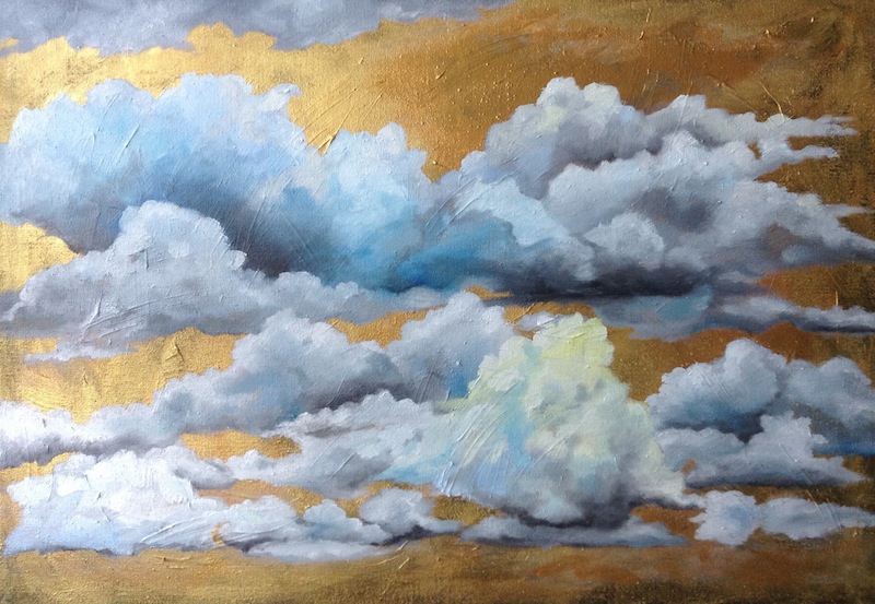 438 Oblaka ve zlaté / Golden Clouds / 70 x 100 cm / olej na plátně / oil on canvas