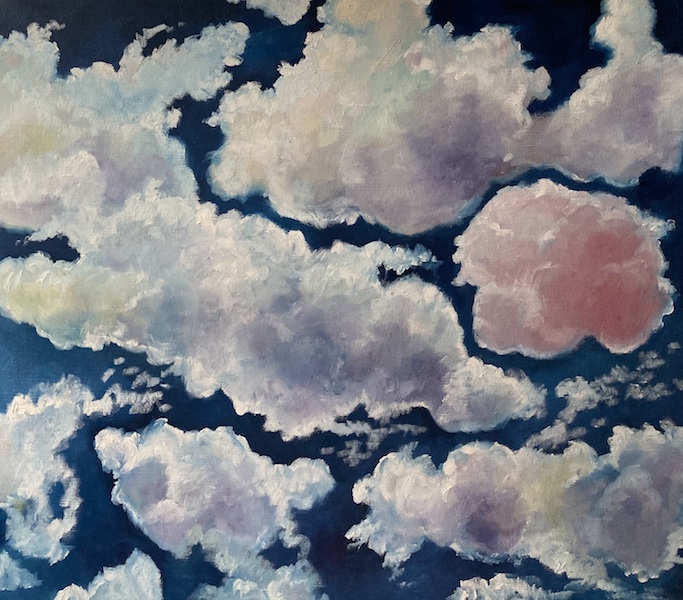 446 Oblaka - obloha III / Clouds - Sky III / 60 x 70 cm / olej na plátně / oil on canvas