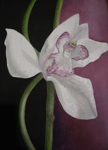 128 Orchidej I / Orchid I / 25 x 35cm / olej na plátně / oil on canvas