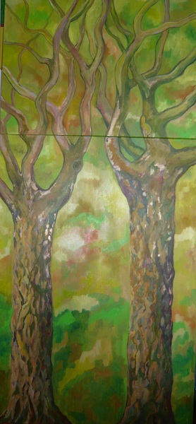 289 Stromy / Trees - Dyptych / 50 x 70cm + 70 x 100cm / akryl na plátně / acrylick on canvas