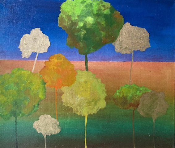 453 Trees on the horizon / Stromy na horizontu 60 x 70cm / olej na plátně / oil on canvas
