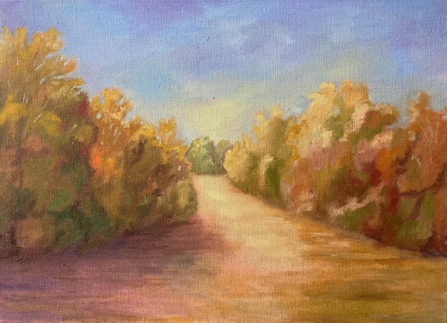 448 Podzimní krajina / Autumn Landscape / 50x70cm / olej na plátně / oil on canvas
